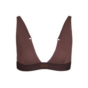 Skims Cotton Plunge Bralette | Garnette